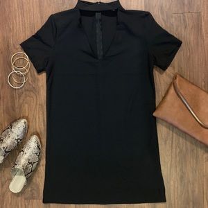 Mono B, Black Cut Out Shift Dress